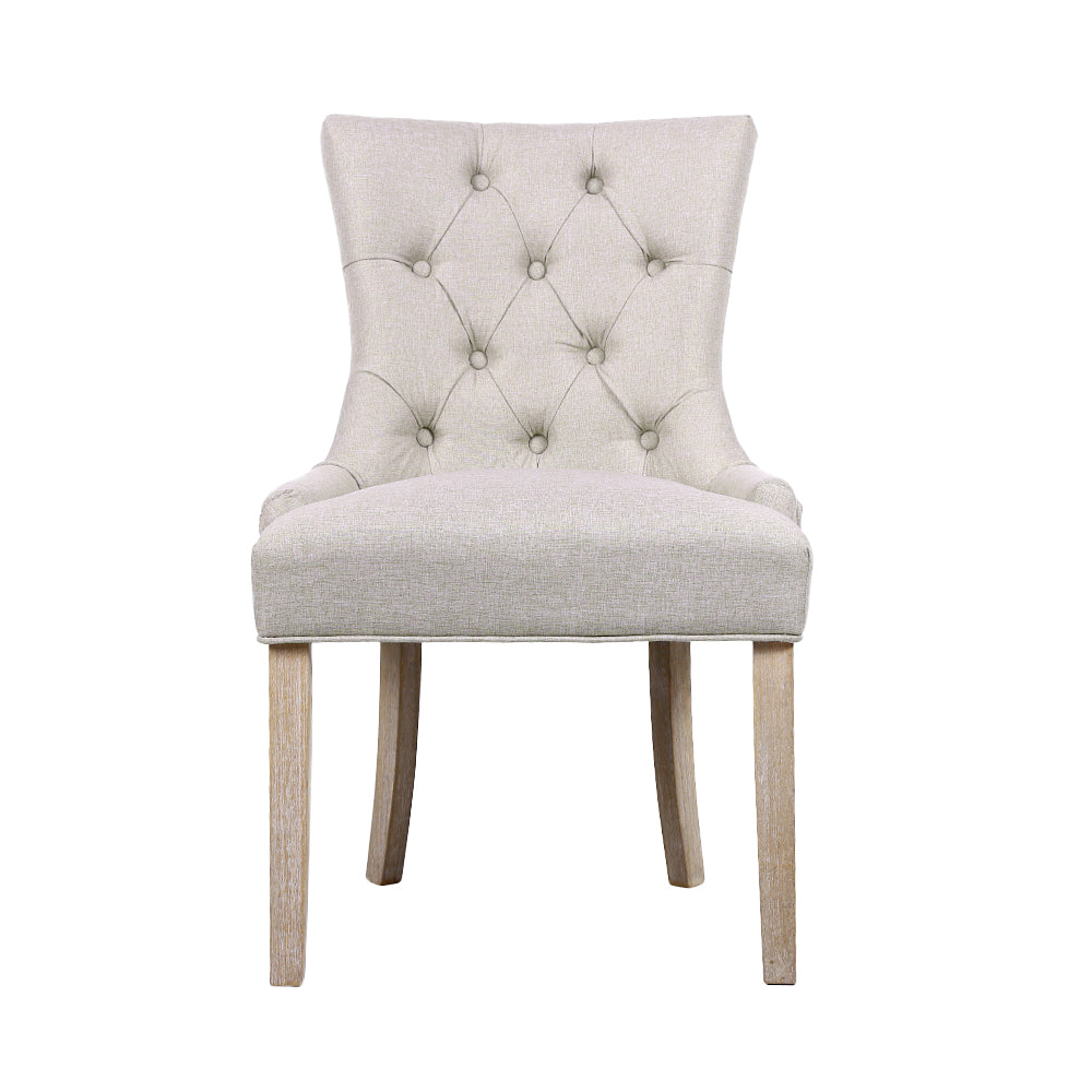 Marlook Dining Chairs Set of 2 Linen French Provincial Beige