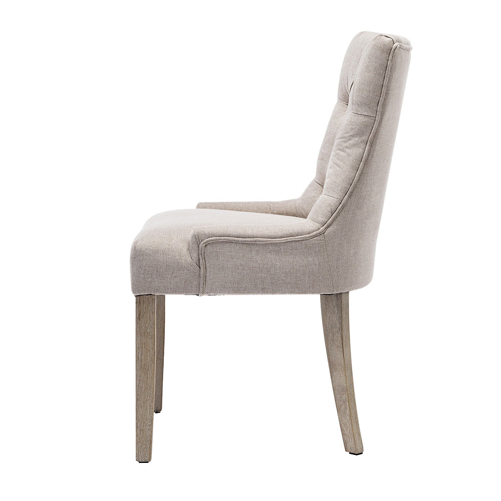 Marlook Dining Chairs Set of 2 Linen French Provincial Beige