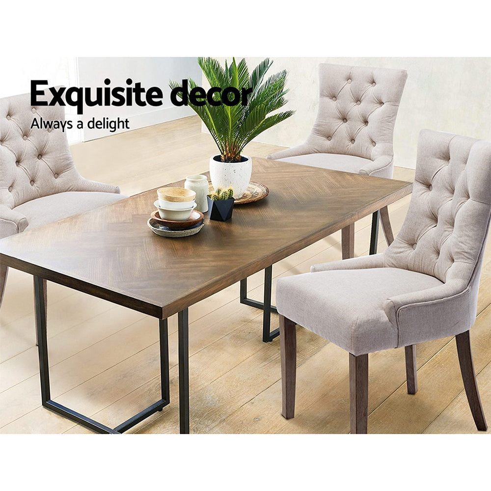 Marlook Dining Chairs Set of 2 Linen French Provincial Beige