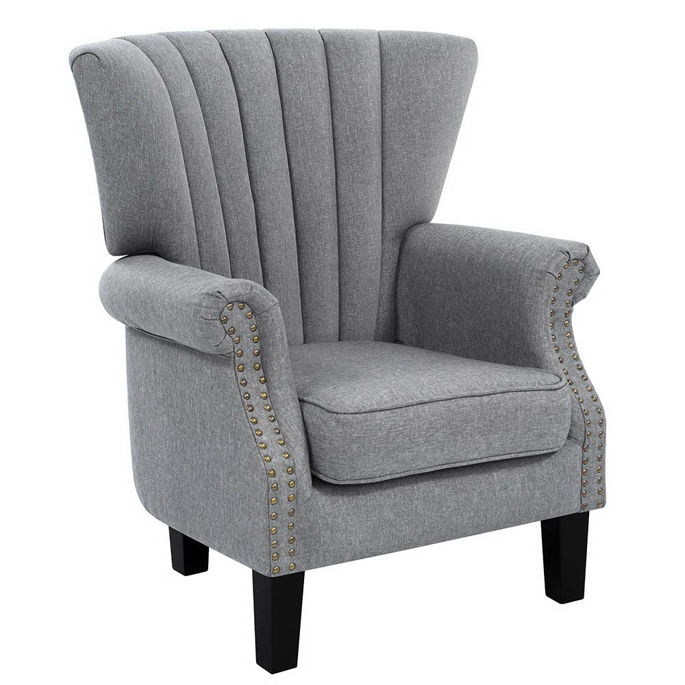 Marlook Armchair Wingback Grey Andrew