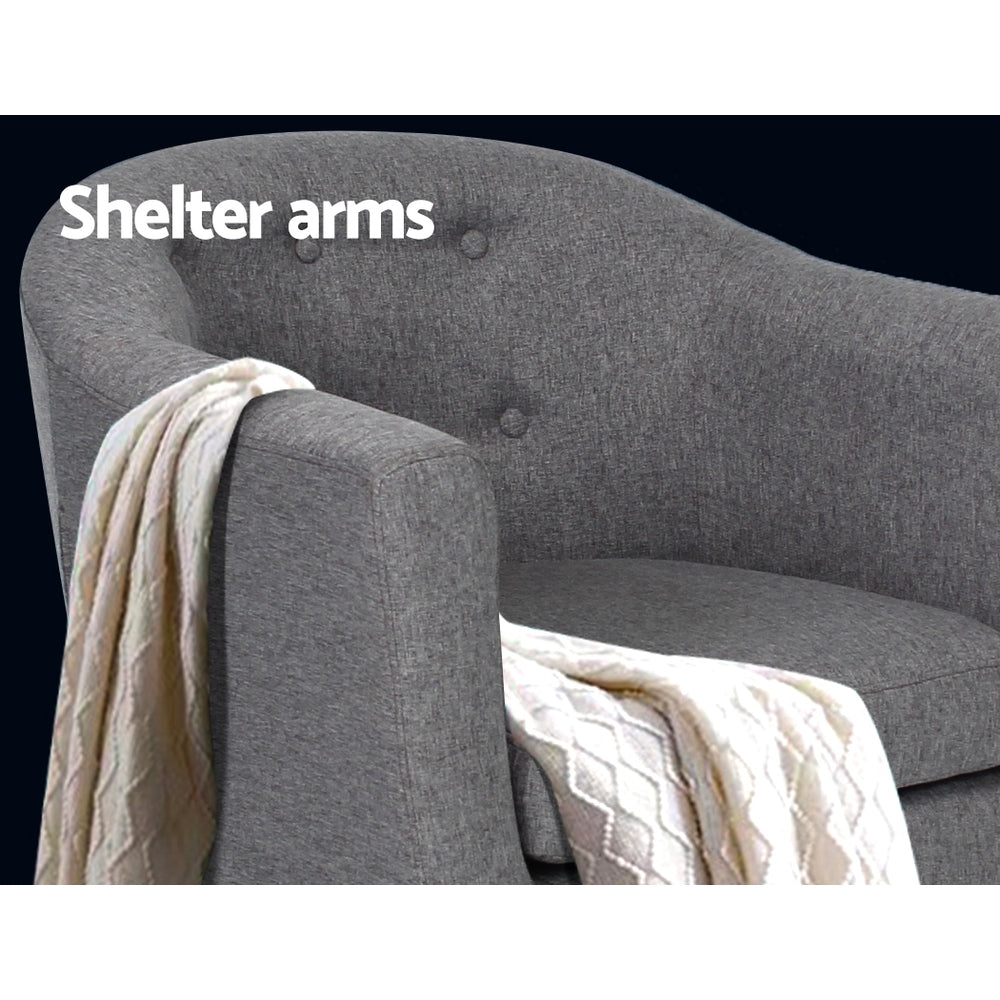 Marlook Armchair Tub Chair Grey Adora