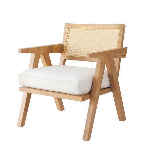 Marlook Armchair Accent Chair Lounge Rattan Velvet Pine
