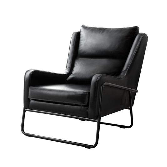 Marlook Armchair Accent Chair PU Leather Wingback Black