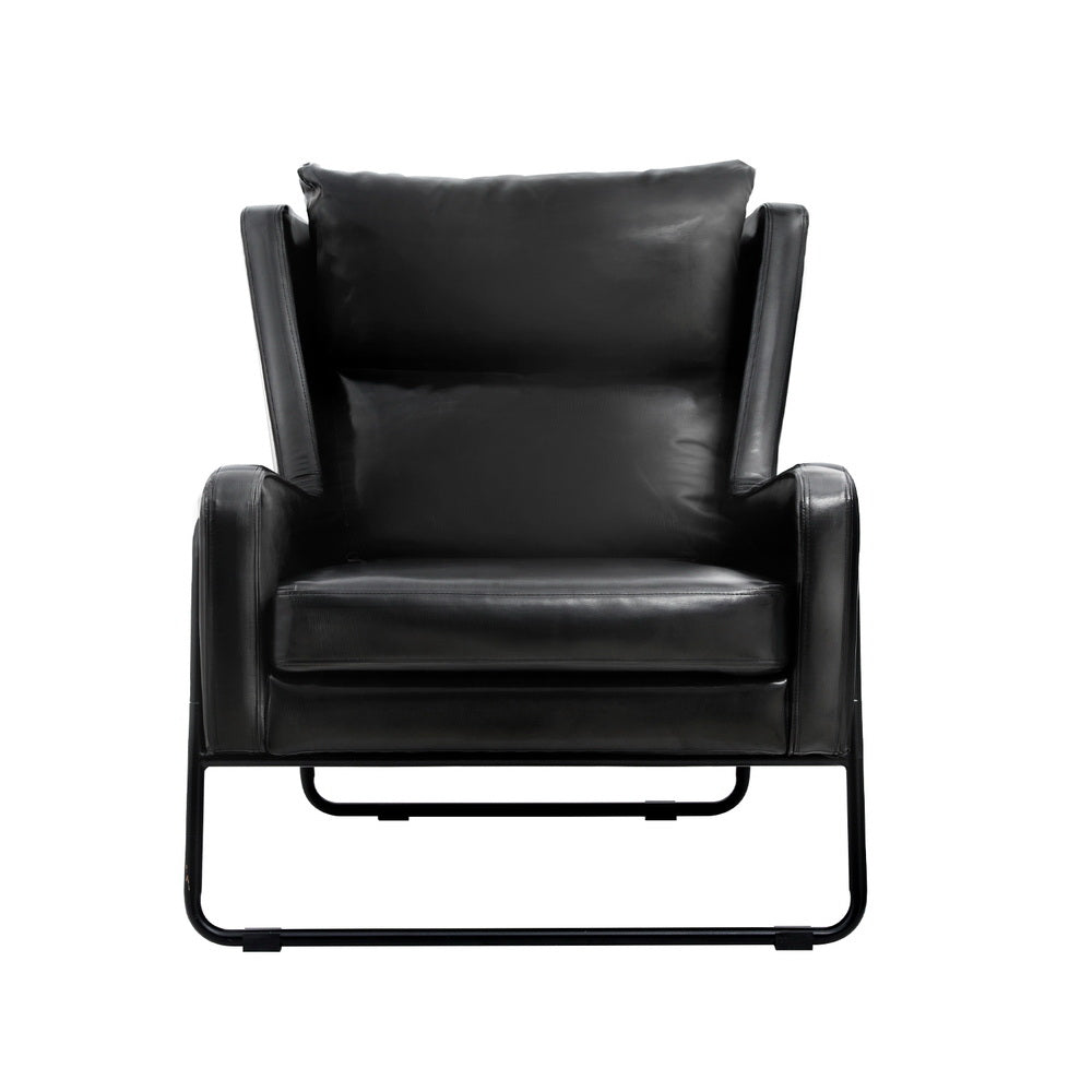 Marlook Armchair Accent Chair PU Leather Wingback Black