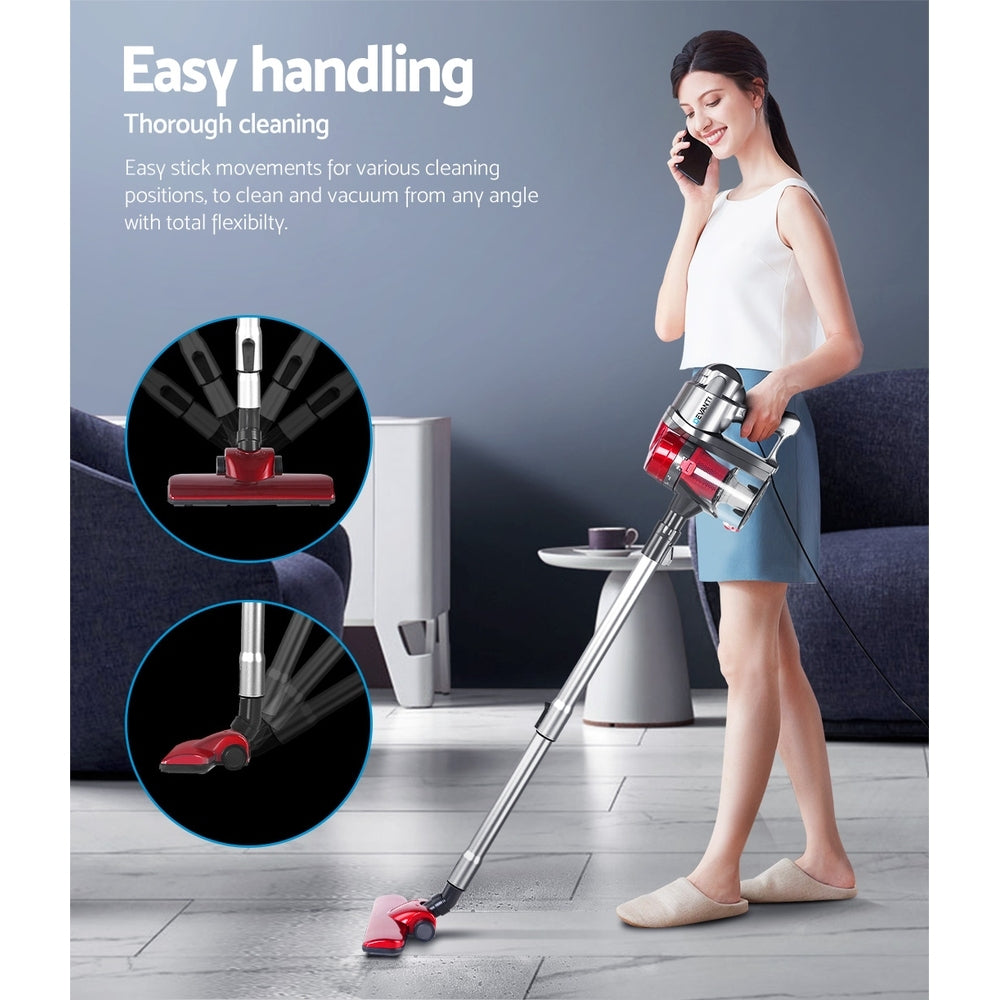 Marlook Stick Vacuum Cleaner Handheld Corded 450W Red