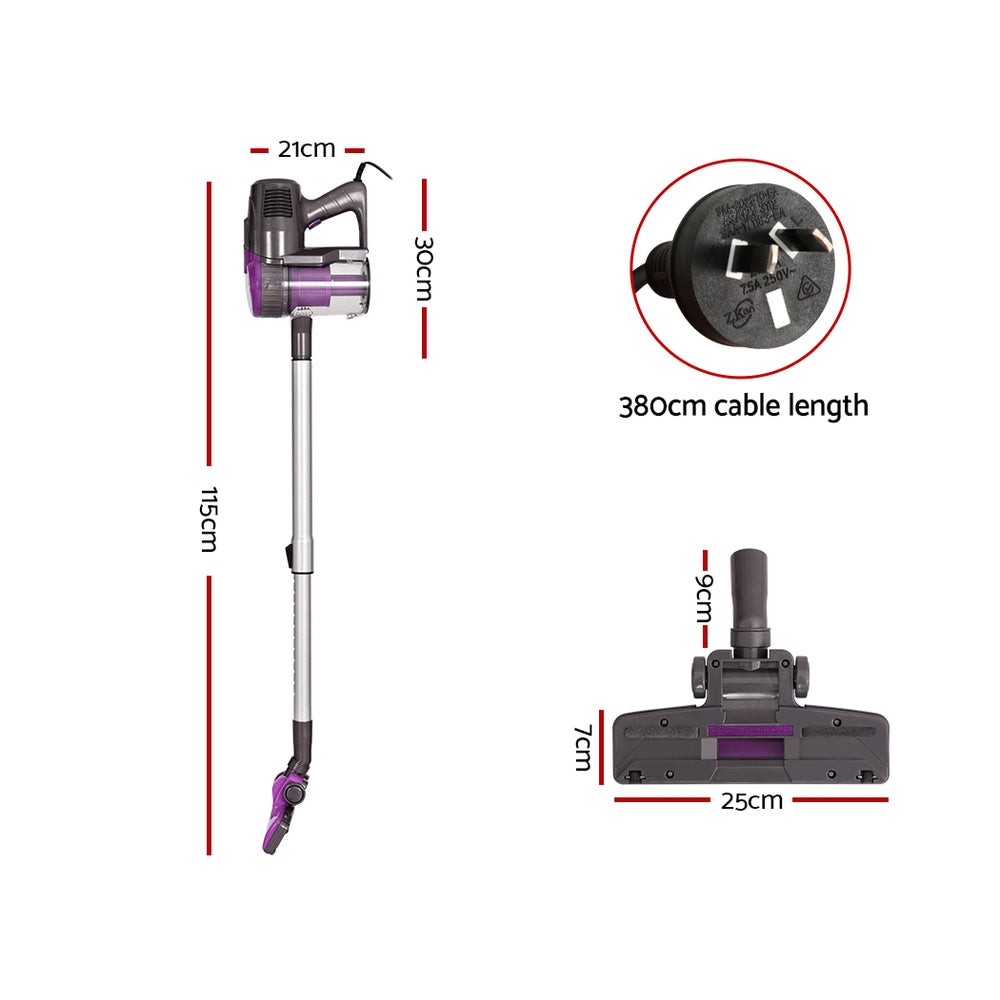 Marlook Stick Vacuum Cleaner Bagless Corded 500W Purple