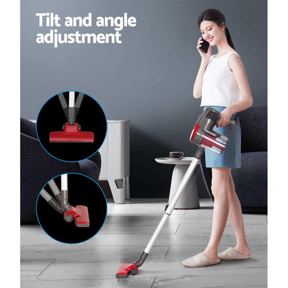 Marlook Stick Vacuum Cleaner Bagless Corded 500W Red