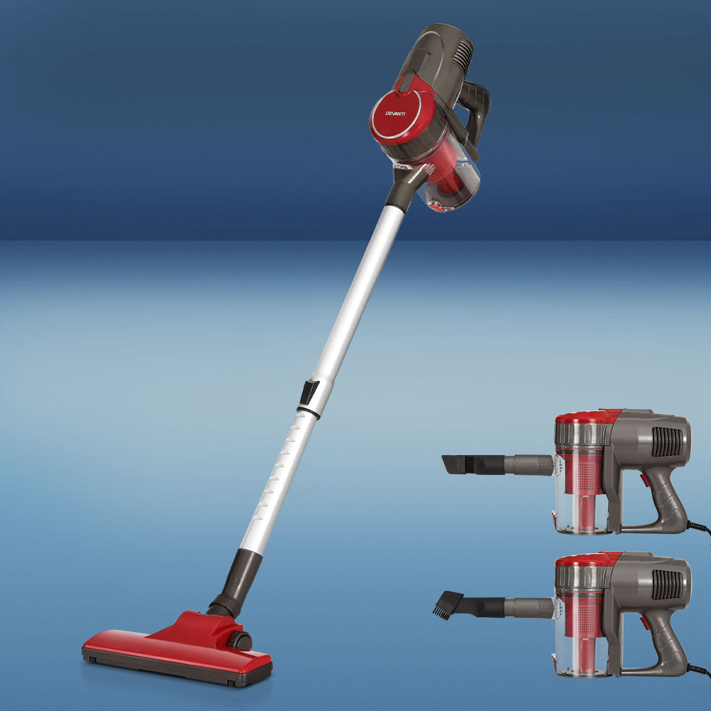 Marlook Stick Vacuum Cleaner Bagless Corded 500W Red