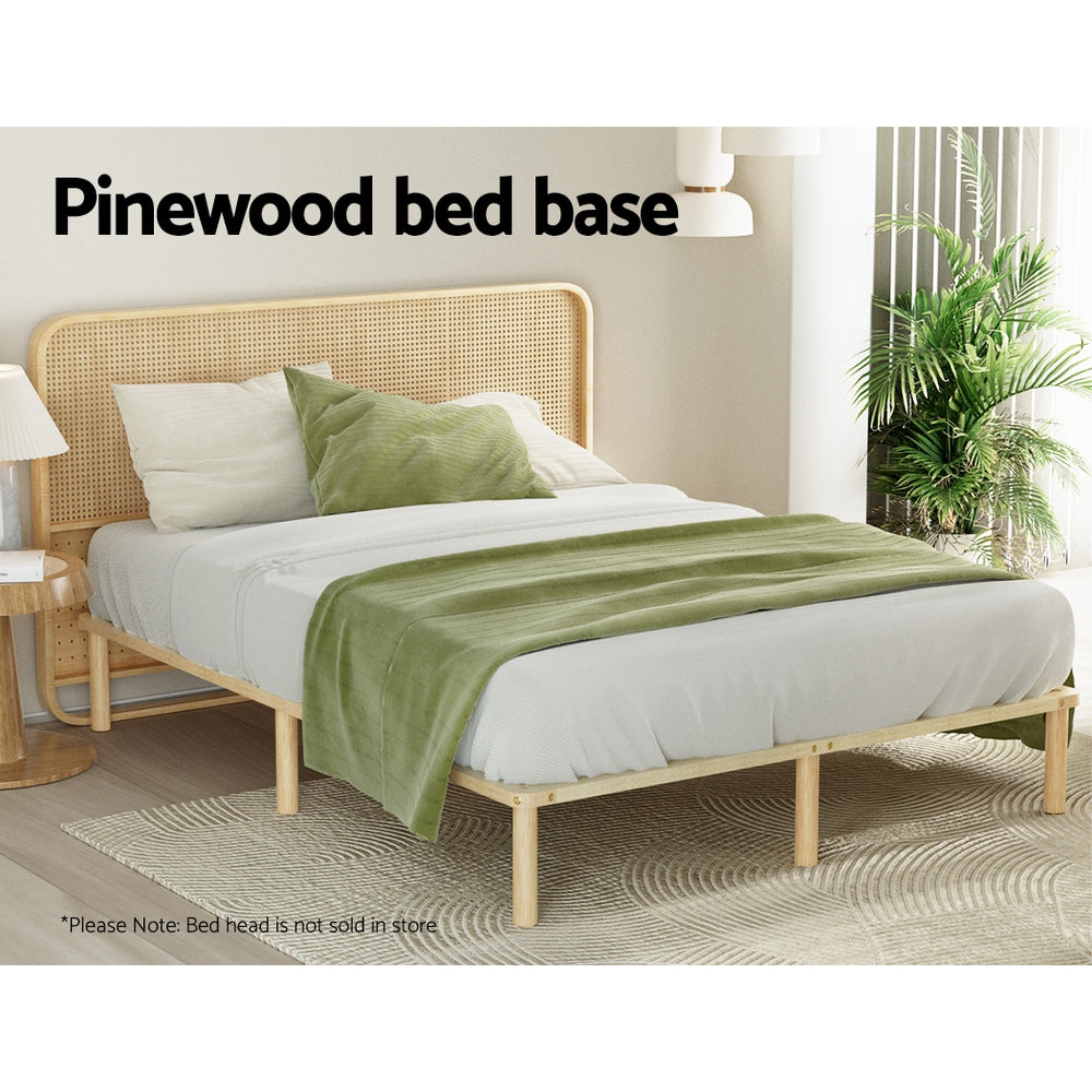 Marlook Bed Frame Double Size Wooden Base Mattress Platform Timber Pine AMBA