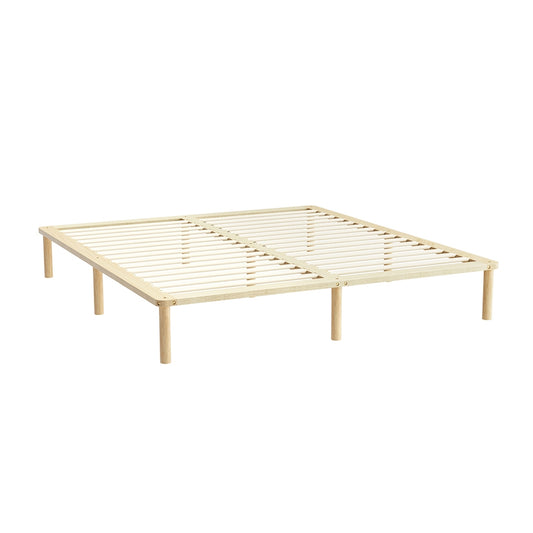 Marlook Bed Frame King Size Wooden Base Mattress Platform Timber Pine AMBA