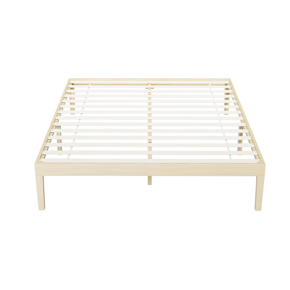 Marlook Bed Frame Double Size Wooden Base Mattress Platform Timber Pine BRUNO