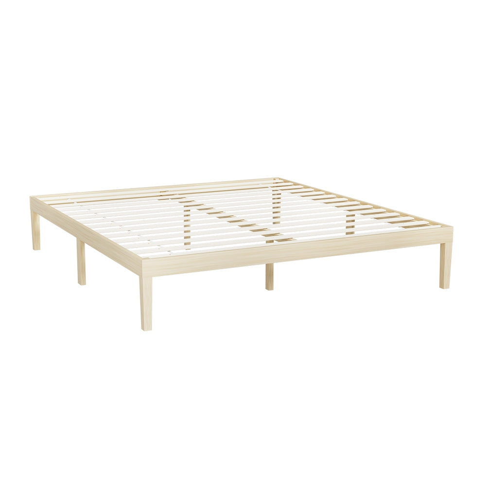 Marlook Bed Frame King Size Wooden Base Mattress Platform Timber Pine BRUNO