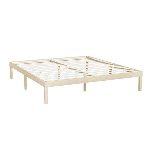 Marlook Bed Frame King Size Wooden Base Mattress Platform Timber Pine BRUNO