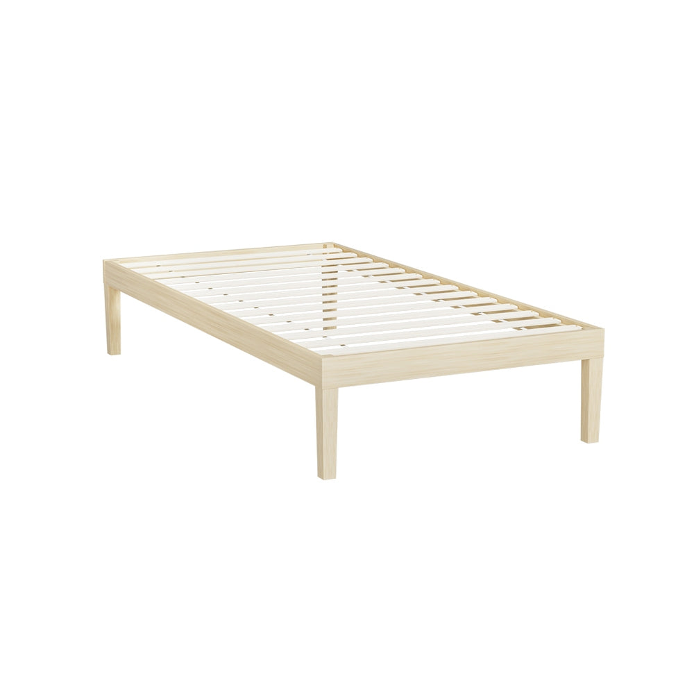 Marlook Bed Frame Single Size Wooden Base Mattress Platform Timber Pine BRUNO