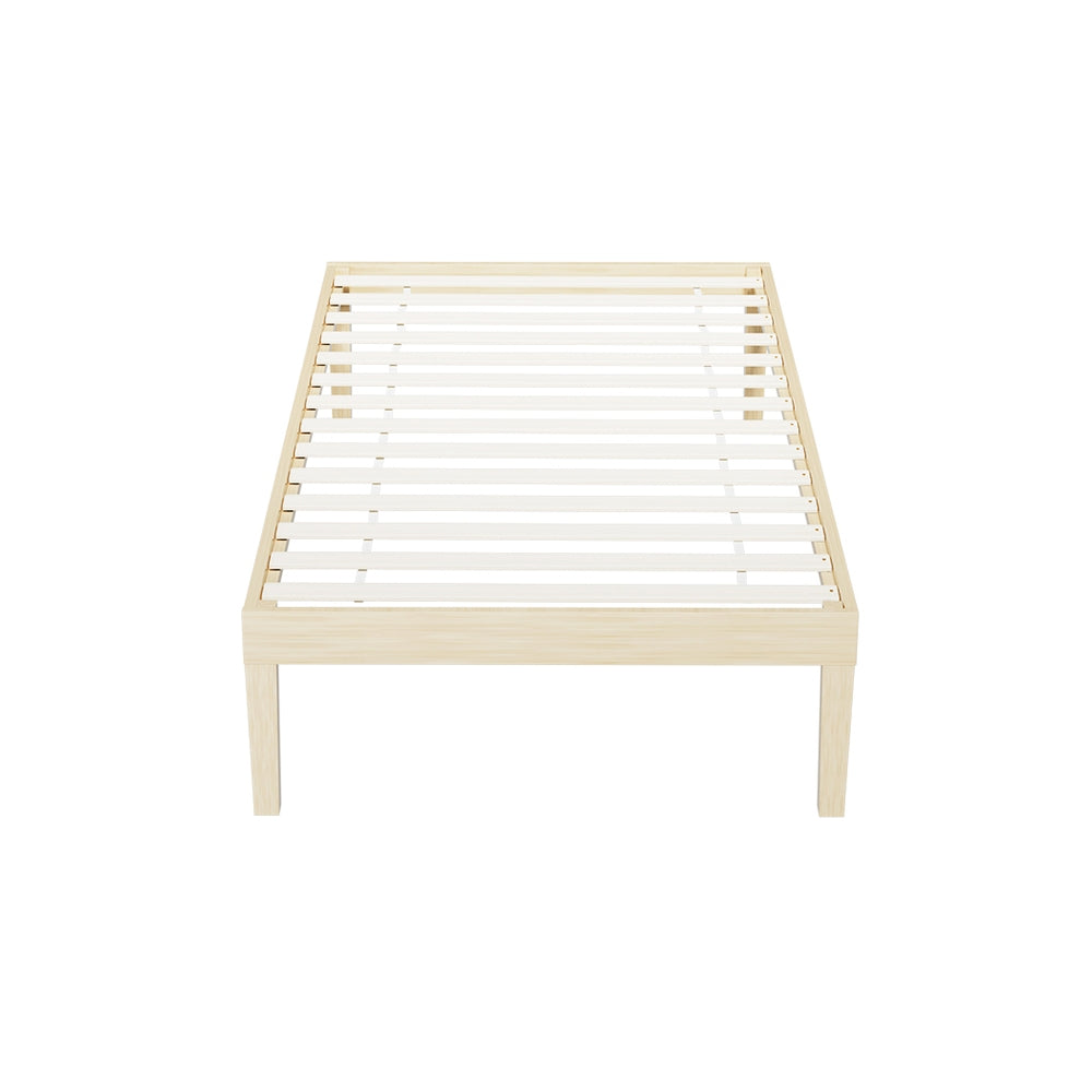 Marlook Bed Frame Single Size Wooden Base Mattress Platform Timber Pine BRUNO