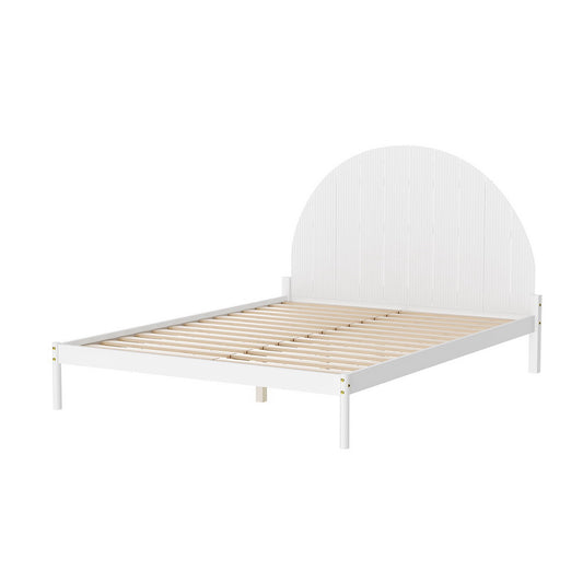 Marlook Bed Frame Queen Size Wooden White DALY