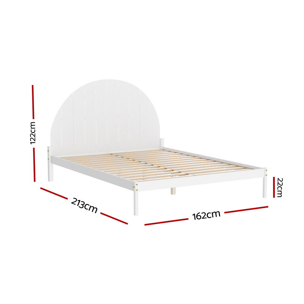 Marlook Bed Frame Queen Size Wooden White DALY