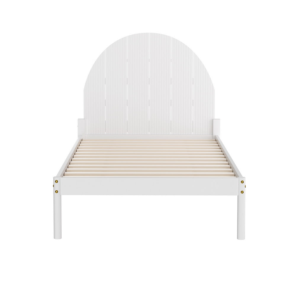 Marlook Bed Frame Single Size Wooden White DALY