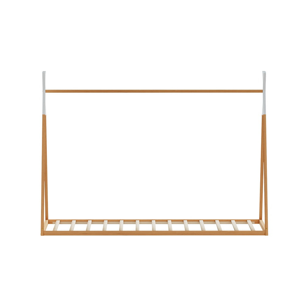 Marlook Bed Frame Wooden Kids House Single Frame Oak ENID