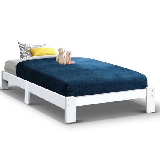 Marlook Bed Frame King Single Size Wooden White JADE