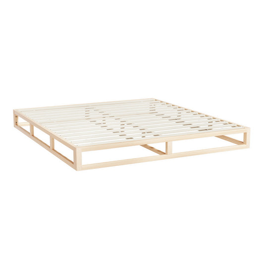 Marlook Bed Frame King Size Wooden Base Mattress Platform Timber Pine KALAM