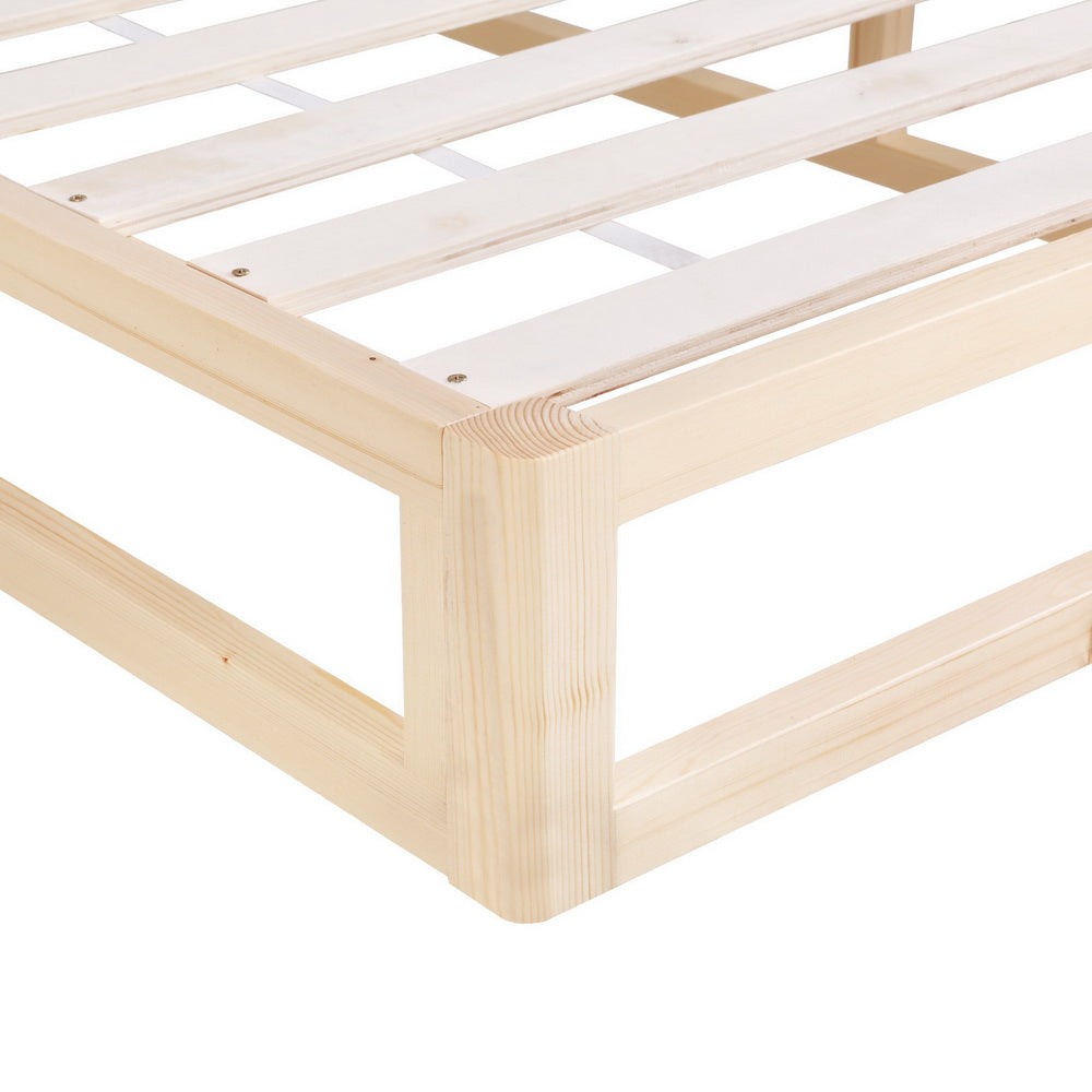 Marlook Bed Frame King Size Wooden Base Mattress Platform Timber Pine KALAM