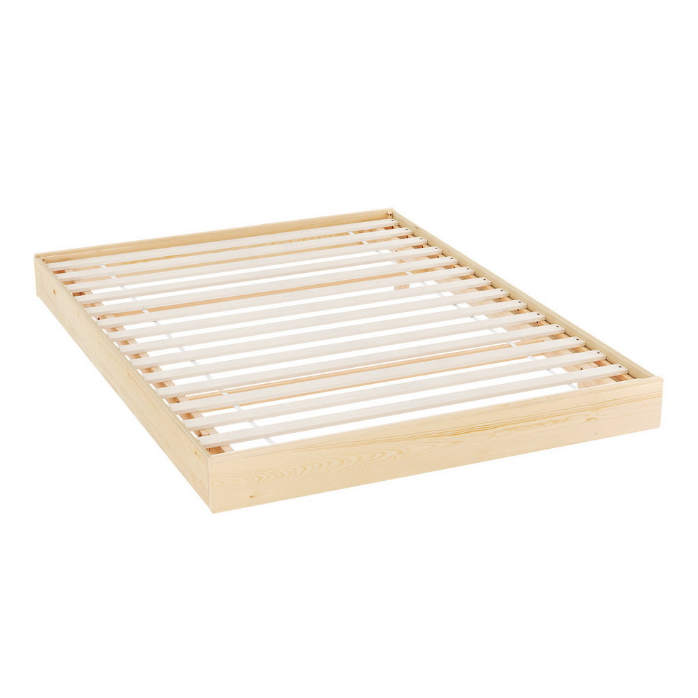 Marlook Bed Frame Double Size Floating Wooden Mattress Base Platform Timber ODIN