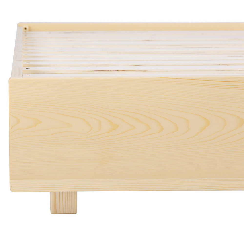 Marlook Bed Frame Double Size Floating Wooden Mattress Base Platform Timber ODIN