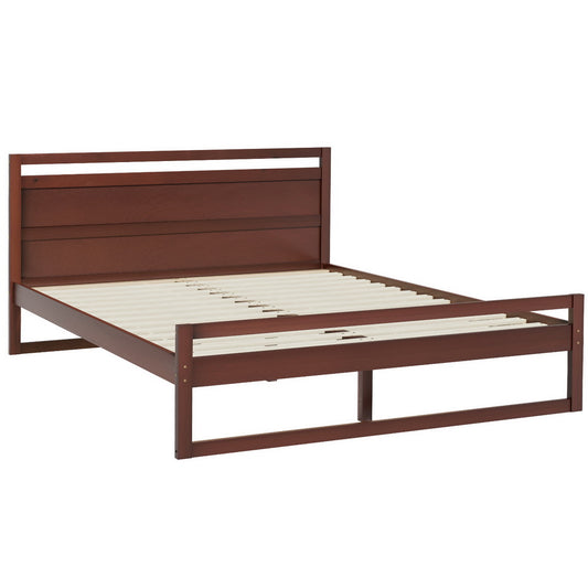 Marlook Bed Frame Double Size Wooden Walnut WITTON