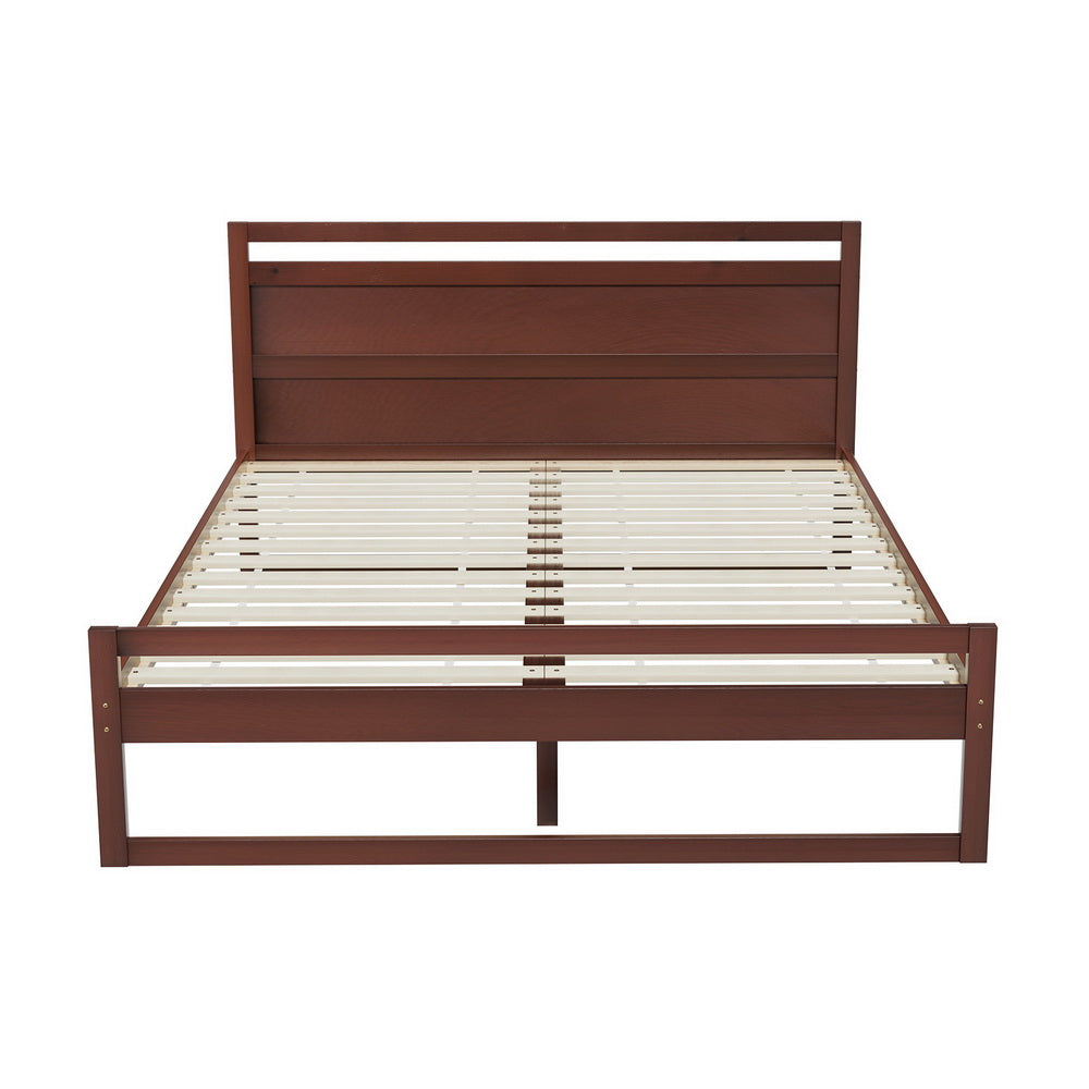 Marlook Bed Frame Double Size Wooden Walnut WITTON