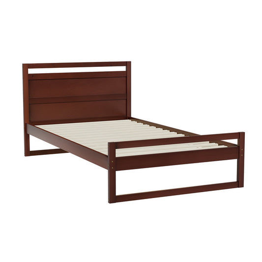 Marlook Bed Frame King Single Size Wooden Walnut WITTON