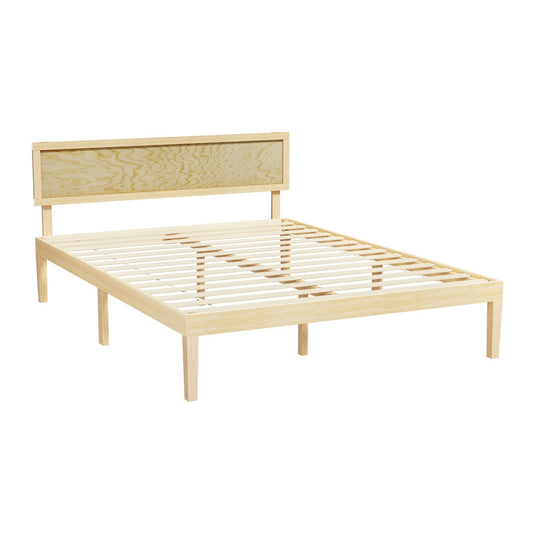 Marlook Bed Frame Double Size Wooden Base Mattress Platform Timber Pine YUMI