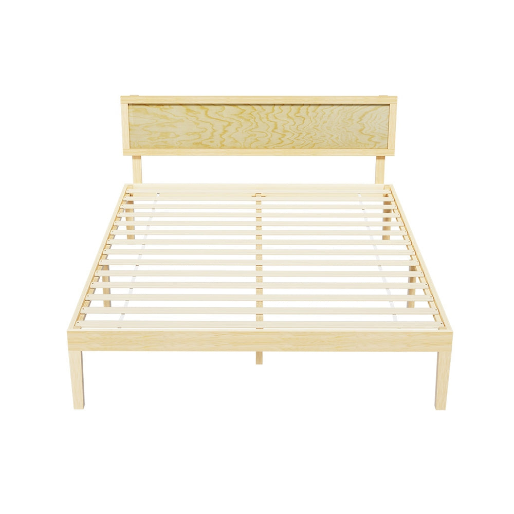 Marlook Bed Frame Double Size Wooden Base Mattress Platform Timber Pine YUMI