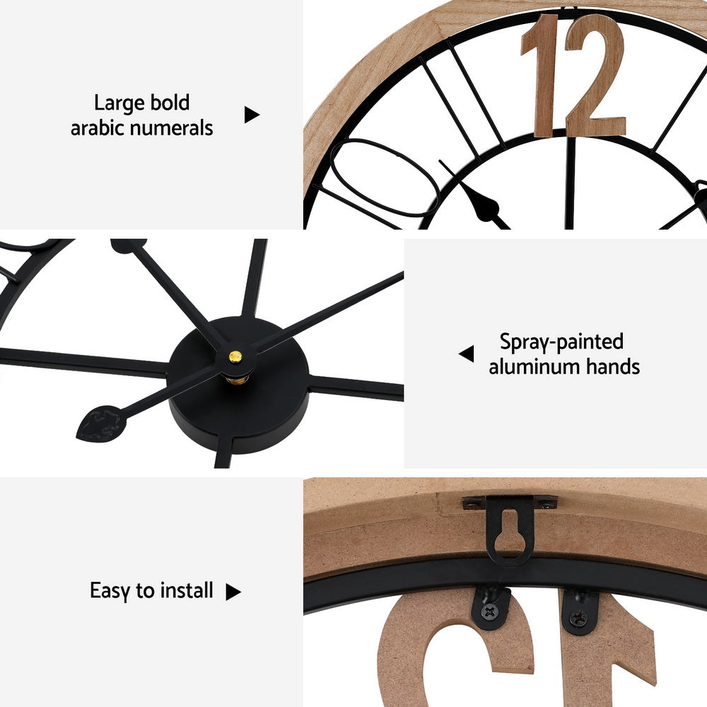 Marlook 60CM Wall Clock Wooden