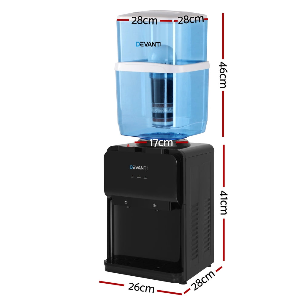 Marlook Water Cooler Dispenser Bench Top 22L Black