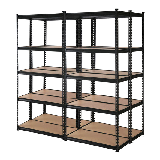 Marlook 4x1.8M Garage Shelving Warehouse Rack Pallet Racking Storage Shelve Black