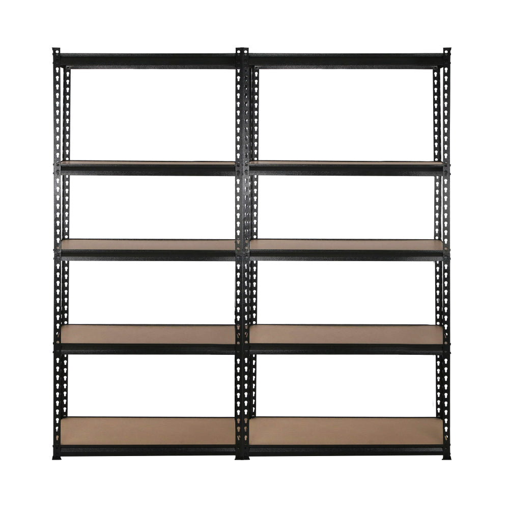 Marlook 4x1.8M Garage Shelving Warehouse Rack Pallet Racking Storage Shelve Black