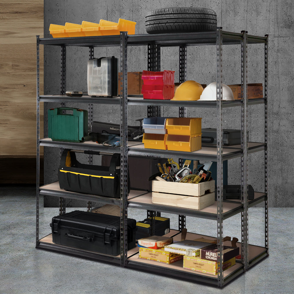 Marlook 4x1.8M Garage Shelving Warehouse Rack Pallet Racking Storage Charcoal