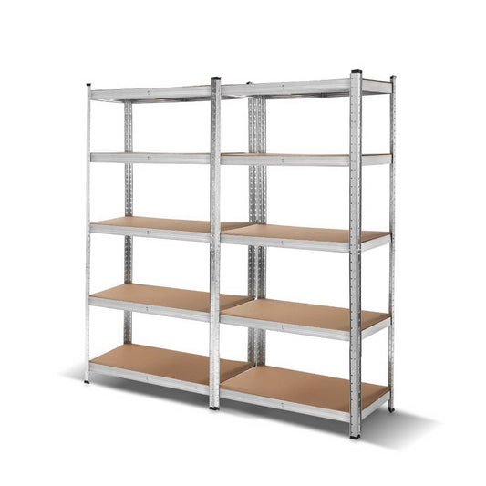 Marlook 2x1.8M Garage Shelving Warehouse Rack Pallet Racking Storage Shelf Silver