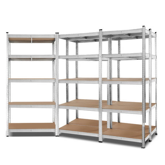 Marlook 5x1.8M Garage Shelving Warehouse Rack Pallet Racking Storage Shelf Silver