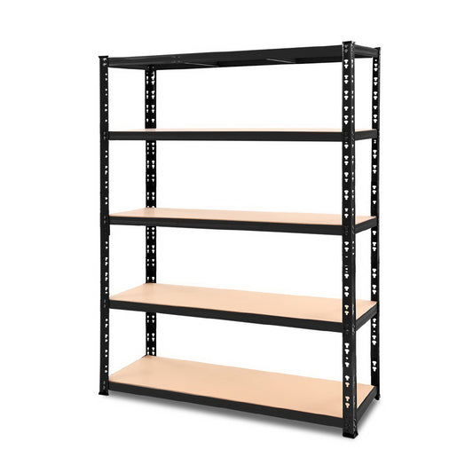 Marlook 1.8M Warehouse Racking Shelving Storage Shelf Garage Shelves Rack Steel Black
