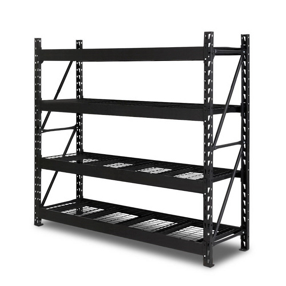 Marlook 2Mx2M Garage Shelving Warehouse Rack Pallet Racking Storage Shelve Black
