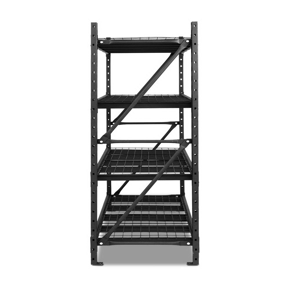 Marlook 2Mx2M Garage Shelving Warehouse Rack Pallet Racking Storage Shelve Black