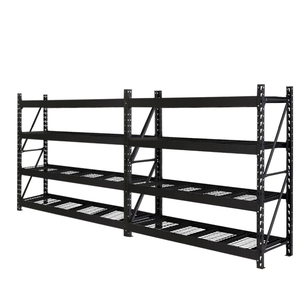 Marlook 4Mx2M Garage Shelving Warehouse Rack Pallet Racking Storage Shelve Black