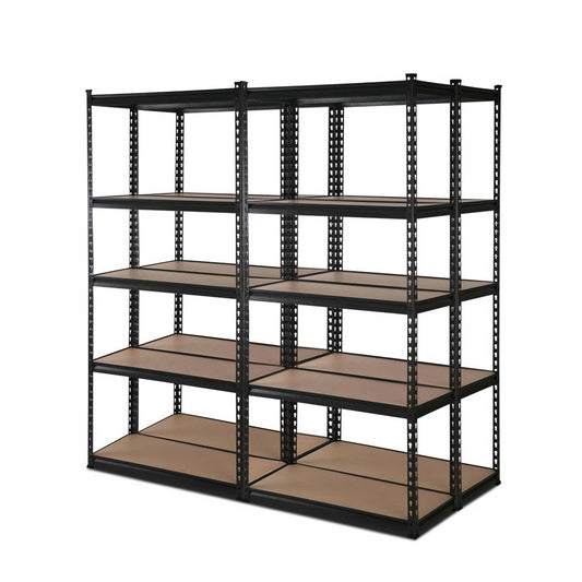 Marlook 4x1.5M Garage Shelving Warehouse Rack Pallet Racking Storage Shelve Black