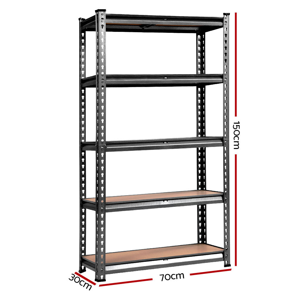Marlook 4x1.5M Garage Shelving Warehouse Rack Pallet Racking Storage Charcoal