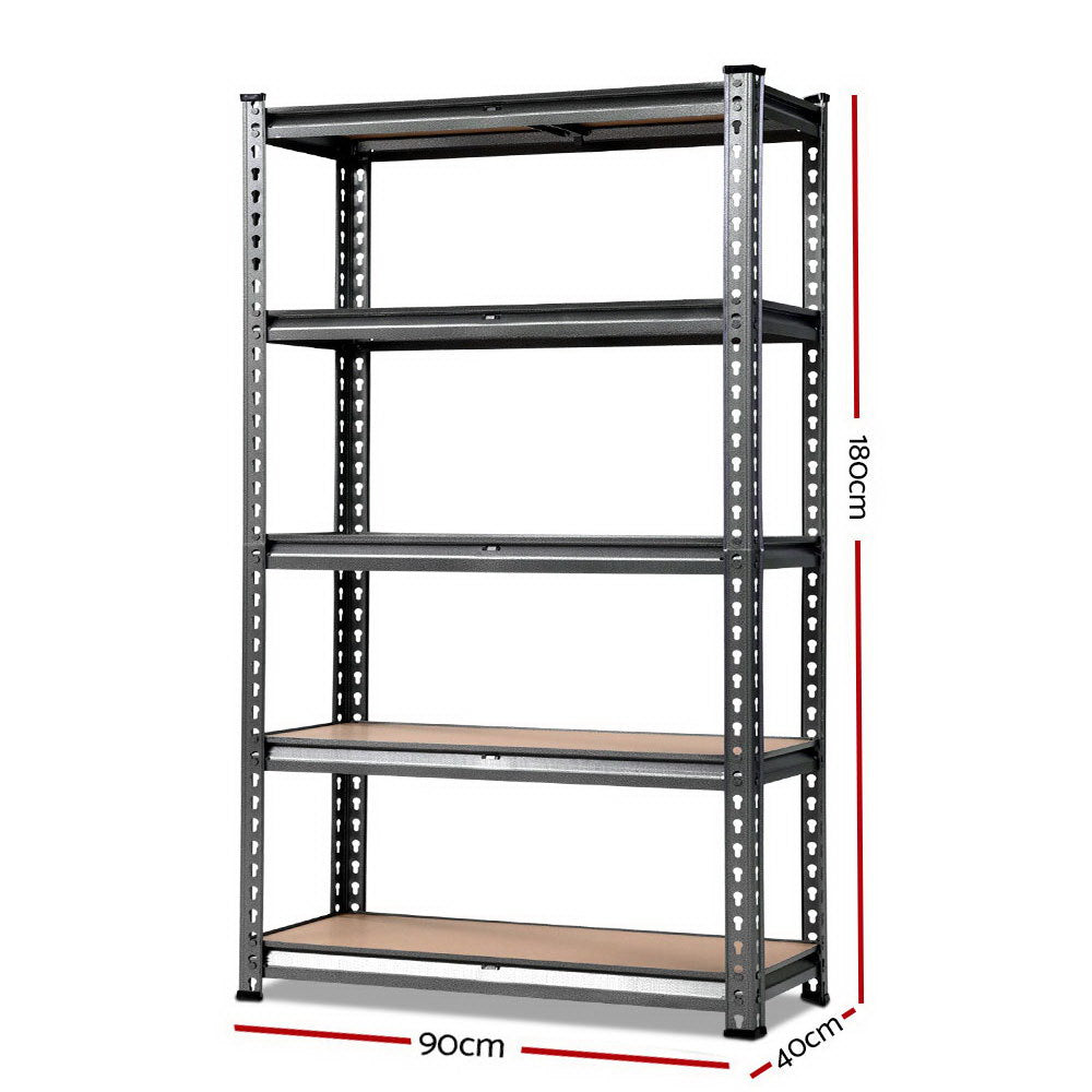 Marlook 1.8M Garage Shelving Warehouse Rack Pallet Racking Storage Shelf Charcoal
