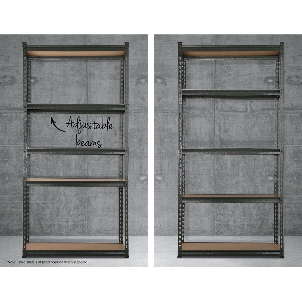 Marlook 5x1.8M Garage Shelving Warehouse Rack Pallet Racking Storage Charcoal