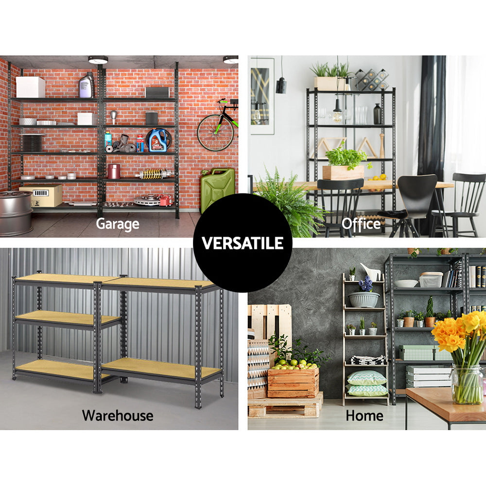Marlook 5x1.8M Garage Shelving Warehouse Rack Pallet Racking Storage Charcoal