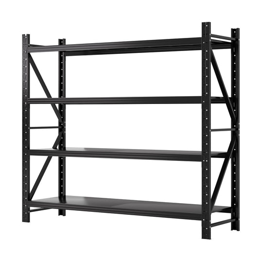 Marlook 2Mx1.8M Garage Shelving Warehouse Rack Pallet Racking Storage Shelf Black